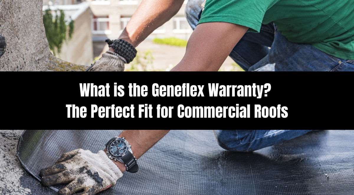 Worker performs overhaul roof commercial building